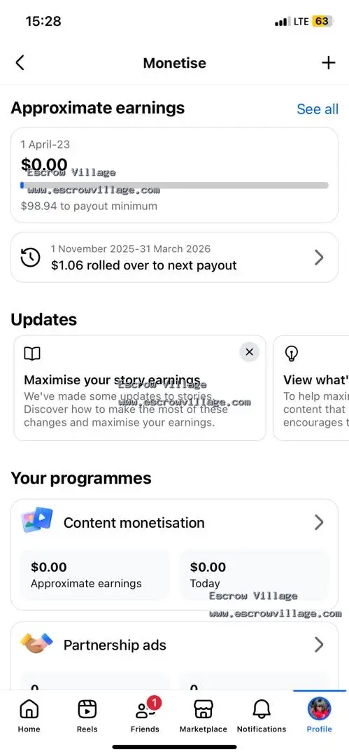 Facebook monetize profile