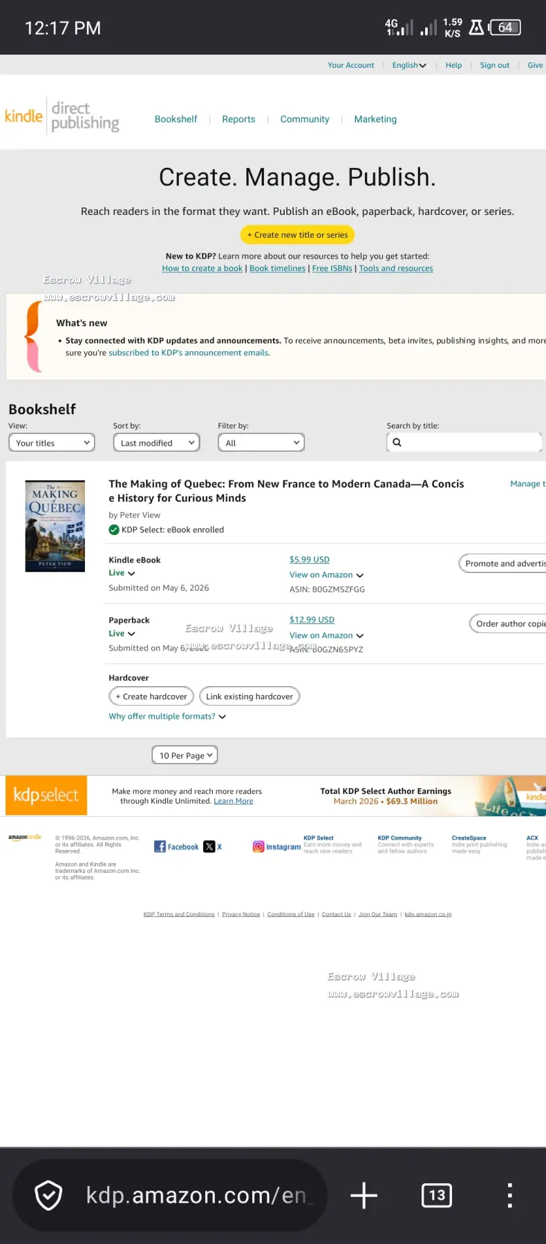 Amazon KDP (verified account)