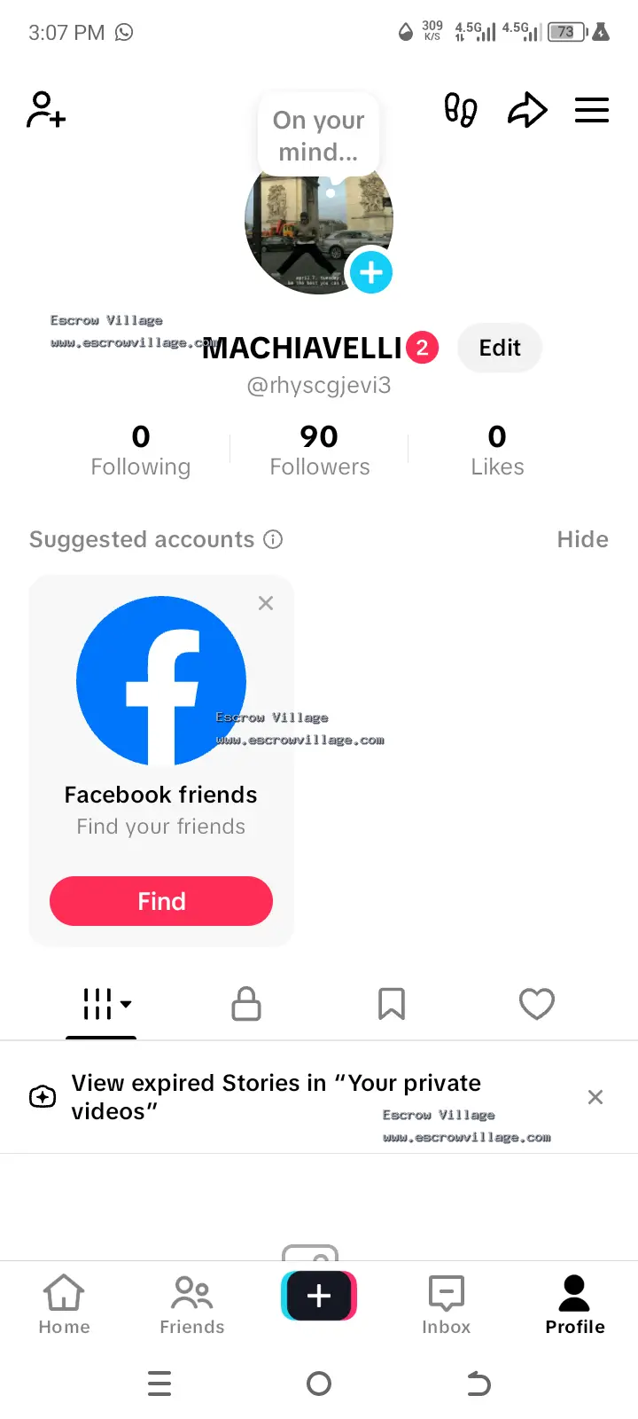 TikTok account