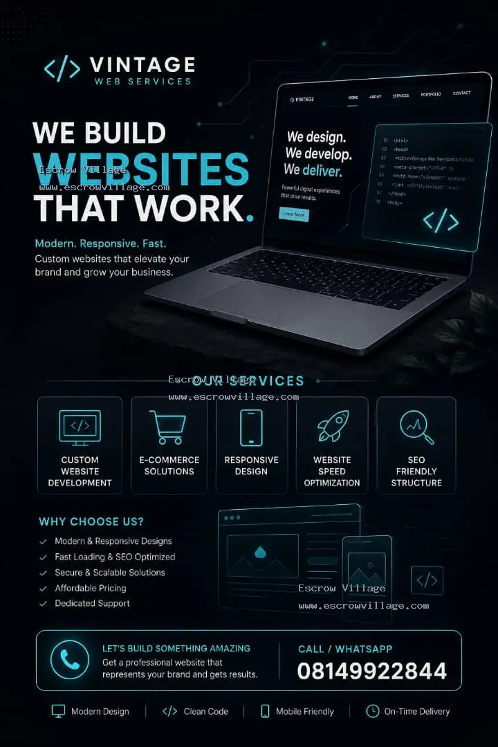 Vintage web development services.