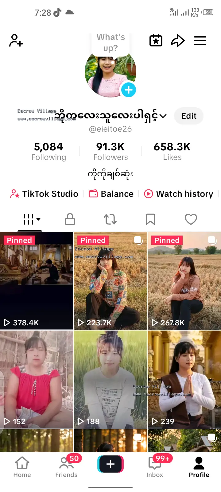 91k followers Myanmar TikTok