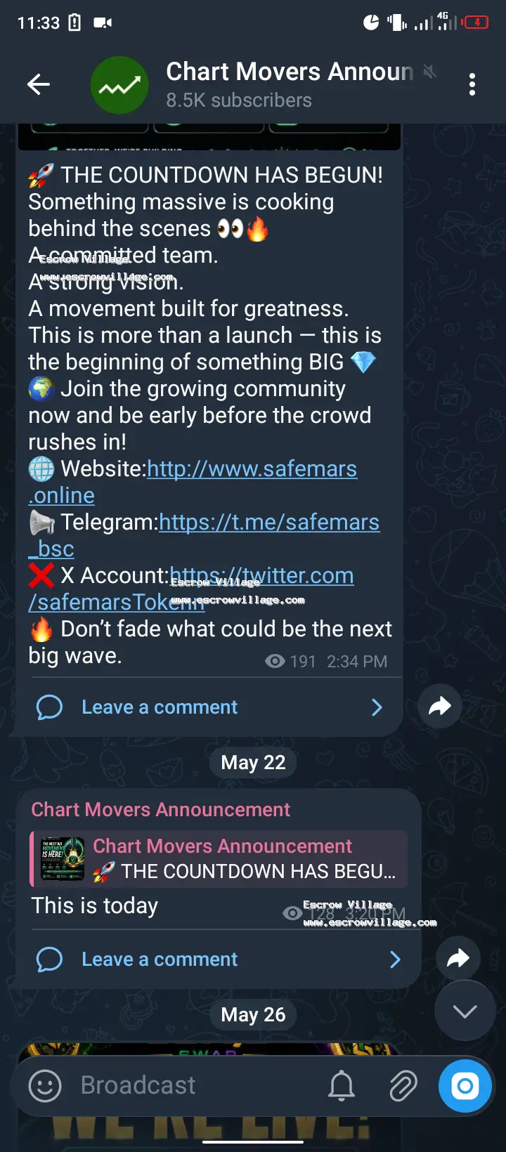 Telegram account of 8k+ for sale