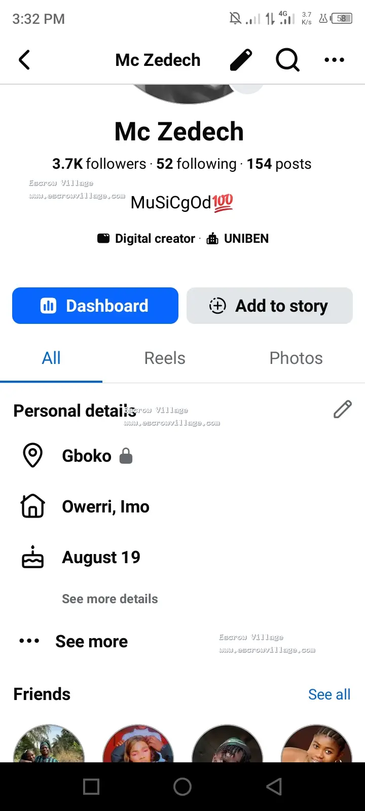 FACEBOOK ACCOUNT FOR SALE