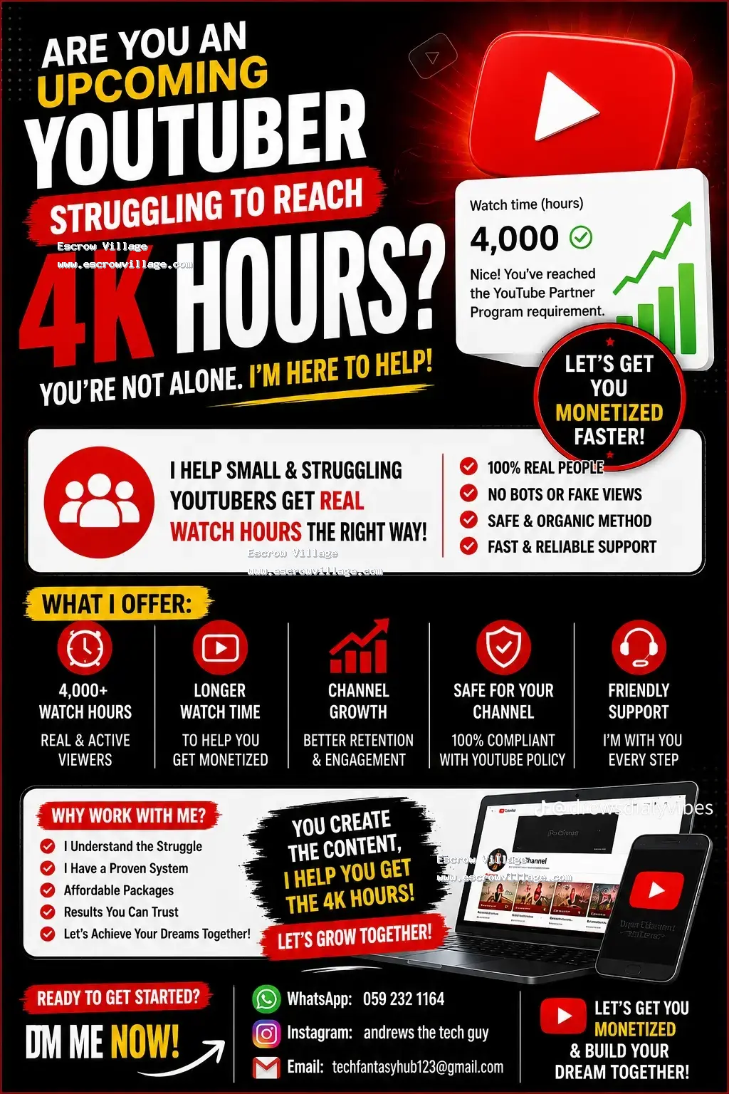 YouTube Channel Monetization (4K Watch Time)