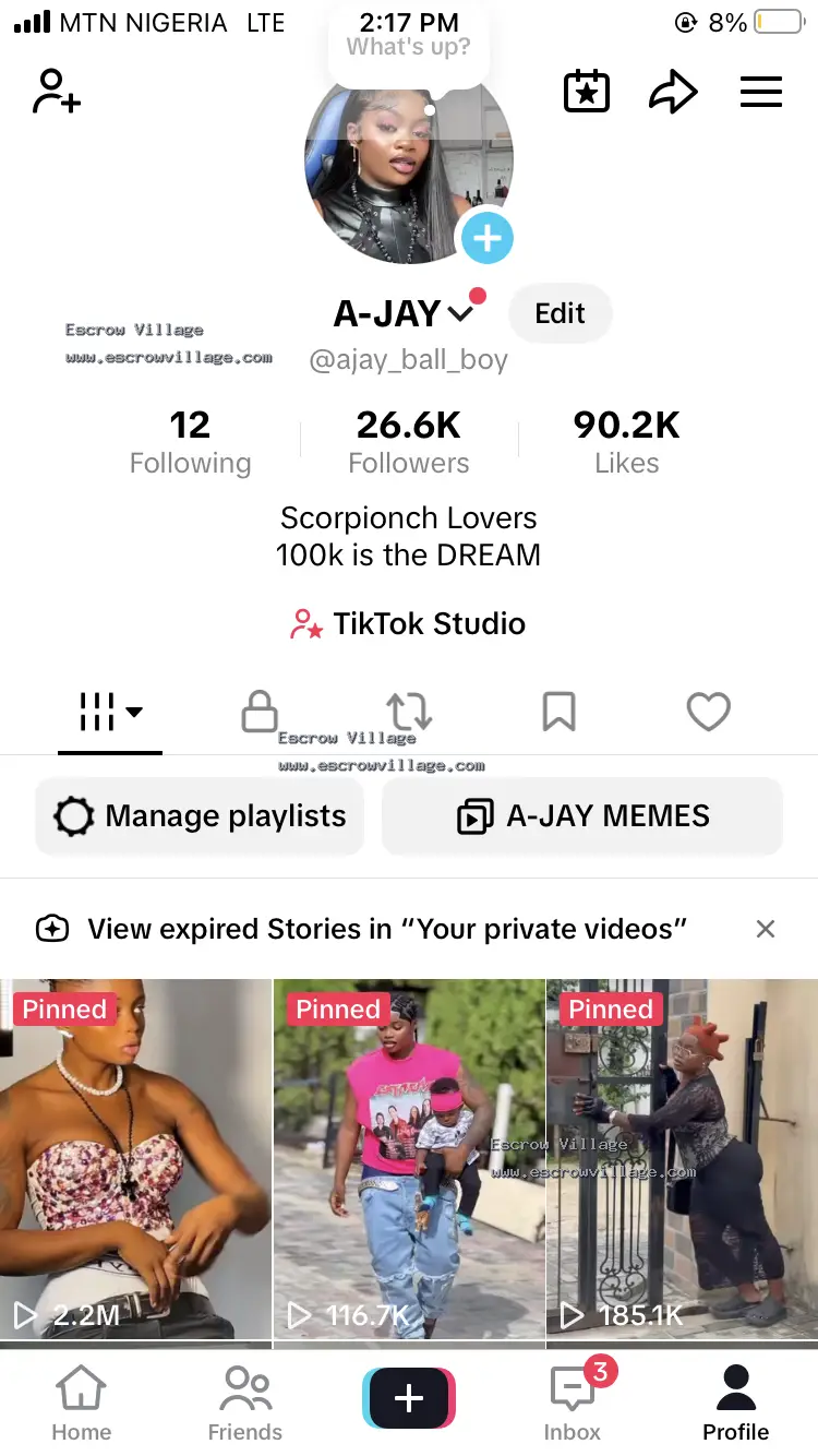 26k UK TikTok Account