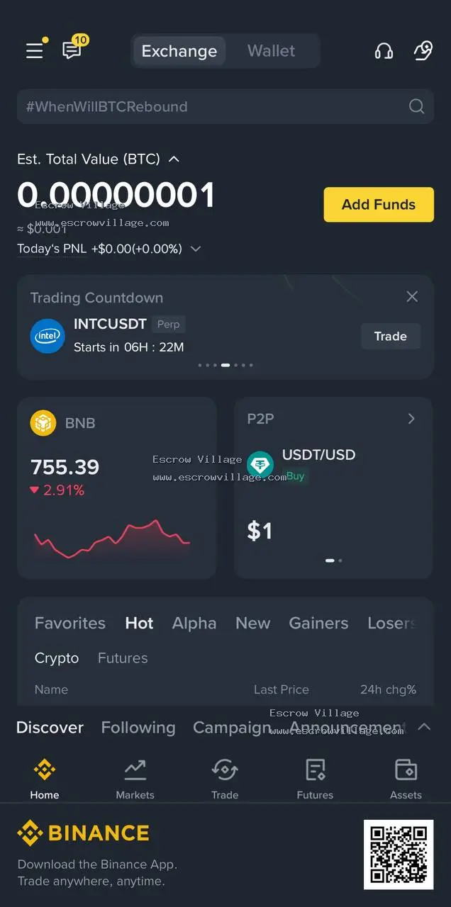 Verified binance wallet